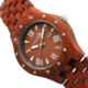 Earth Wood Inyo Bracelet Watch w/Date, Red, One Size, ETHEW3203
