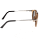 Earth Wood Petani Sunglass w/Polarized Lenses, Zebra/Silver, One Size, ESG034ZW