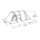 Easy Camp 3 Person Galaxy 300 Tent, Orange / Gold, 120188