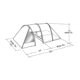 Easy Camp 4 Person Galaxy 400 Tent, Orange / Gold, 120189