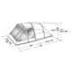 Easy Camp Tempest 600 Inflatable Tunnel - 6 Person, 3 Rooms, Light/Dark Blue 120256