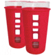 Eco Vessel 2 pc. Vibe Glass Pint w/Silicone Sleeve Red 16oz 9005557