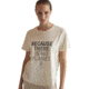 Ecoalf Becausalf T-Shirt - Womens, Light Beige, Large, GATSBECAU8032WW21-050-L
