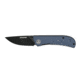 EIKONIC Knife Company Fairwind Folding Knife, 2.72in, D2 Steel w/ Rockwell Hardness of 59-60, G10 Handle, Black/ BlueGrey, 220BGY