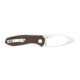 EIKONIC Knife Company Kasador Folding Knife, 2.7in, D2 Steel w/ Rockwell Hardness of 59-60, Micarta Handle, Satin/Brown, 331SBR
