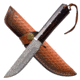 Elk Ridge Persian Fixed Blade Knife, 5 in, Damascus Steel, Brown, ER-200-24DM