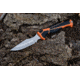 Elk Ridge Trek Fixed Blade Caping Knife, 4in, Stainless Steel 8Cr13MoV, Drop Point, Black/Orange Handle, ER-TKFIX003CS