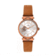 Empress Alouette Automatic Semi-Skeleton Leather-Band Watch, Light Brown - Womens, EMPEM3405