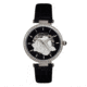 Empress Anne Automatic Semi-Skeleton Leather-Band Watch, Black, One Size, EMPEM3101