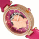 Empress Anne Automatic Semi-Skeleton Leather-Band Watch, Hot Pink, One Size, EMPEM3105