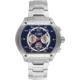 Equipe E707 Dash Watches - Men's - 48mm Case, Quartz Movement, Silver/Blue, One Size, EQUE707