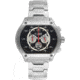 Equipe E722 Dash Mens Watch - Silver Bracelet, Black/Silver Dial