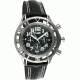 Equipe E801 Chassis Mens Watch - Black Strap, Silver Case, Black Dial