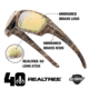ESS 40Th Anniversary Rollbar Realtree Max-7 Sunglasses, Realtree Camo Frame / Mirrored Brass / Smoke Gray , Medium/Large, EE9018-26