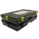 Evolution Outdoor Fishing 4 Latch 3700 Waterproof Tackle Tray, 2 pack, Smoke/Black/Green, 3700, 31016-EV