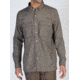 Air Strip Micro Plaid Long Sleeve Shirt - Mens-Black-Small
