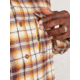 ExOfficio BugsAway Redding Midweight Flannel Long Sleeve - Mens, Gold Flame, Small, 1101-3352-2304-S