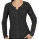 ExOfficio Go-To Stripe Pocket Tee Long Sleeve - Women's -Black/Dark Charcoal-Small