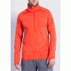 Sol Cool Long Sleeve Half Zip - Mens-Fire Opal-Large