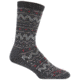 Farm To Feet Valle Crucis Fair Isle Hiker Sock - Womens-Charcoal/Blush-Medium