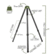 FatBoy Tripods Traverse Two Section Tripod, OD Black, FBTTraverse2
