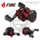 Favorite Fishing PBF Fire Stick Casting Reel, 6.4-1 Left, Hand, Red/Black, FS100NGL