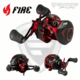 Favorite Fishing PBF Fire Stick Casting Reel, 6.4-1 Left, Hand, Red/Black, FS100NGL