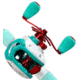 Favorite Fishing ShayBird Casting Reel Retail Packaging, 100, Left Hand, White/Teal, SBR100NGL-RTL