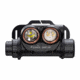 Fenix Lighting HM75R Lithium Ion 1600 Lumens Luminus SST40 LED, Luminus SST20 LED, OSRAM GR QSSPA1.23 LED Headlamp, Black, HM75RDCBK