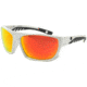 Filthy Anglers Castaic Sunglasses - Mens, White Frame, Polarized w/ Sunburst Red Mirror Lens, CASWHT03P-S