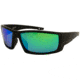 Filthy Anglers Delta EP Mirror Sunglasses - Mens, Matte Black Frame, Polarized EP Green Mirror Lens, DELMBK-EP-G