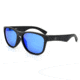 Filthy Anglers Fox Polarized Sunglasses w/Blue Mirror, Matte Black, FOXMBK01P-B