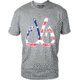 Filthy Anglers Patriotic Fishing Hooks T-Shirt - Mens, Grey, Extra Large, T-PATHKGRY-XL