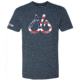 Filthy Anglers Patriotic Fishing Hooks T-Shirt - Mens, Navy Blue, Medium, T-PATHKNVY-M