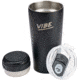 Fireside Outdoor Vibe Tumbler With Water-Resistant Bluetooth Speaker, Black, VIBE-18-BLK