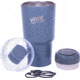 Fireside Outdoor Vibe Tumbler with/ Water-Resistant Bluetooth Speaker, Grey, 28oz, VIBE-28-GRY