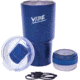 Fireside Outdoor Vibe Tumbler with/ Water-Resistant Bluetooth Speaker, Navy Blue, 28oz, VIBE-28-NBLU