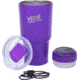 Fireside Outdoor Vibe Tumbler with/ Water-Resistant Bluetooth Speaker, Purple, 28oz, VIBE-28-PUR