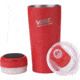 Fireside Outdoor Vibe Tumbler With Water-Resistant Bluetooth Speaker, Red, VIBE-18-RED