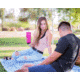 Fireside Outdoor Vibe Tumbler With Water-Resistant Bluetooth Speaker, Rosa, VIBE-18-ROSA