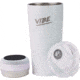 Fireside Outdoor Vibe Tumbler With Water-Resistant Bluetooth Speaker, White, VIBE-18-WHT
