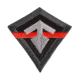 First Tactical Thin Line Logo Patch, Gray/Red, One Size, 195038-999-1SZ