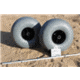 Fish-N-Mate Large Grey Poly Ball Bearings Wheels2 Kit for Large Cart, 9" x 17" Wheel Size, Solid Alum. Axle, 679