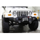 Fishbone Offroad Fishbone Front Winch Bumper w/LEDs, Jeep Wrangler TJ /YJ 1987 - 2006, Black Textured, FB22016