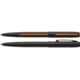 Fisher Space Pen Non-Reflective Search &amp; Rescue Cap-O-Matic Space Pen, Matte Black/Orange Line, M4BSROL