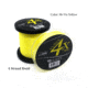 Fitzgerald Fishing Vursa Braid 4X Line, 30lb, Yellow, 300yds, VBY4X30300