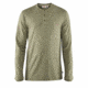 Fjallraven Greenland Re-Cotton Buttoned Long Sleeve - Mens, Green, Small, F87213-620-S