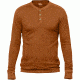 Lappland Merino Long Sleeve Henley - Mens -Autumn Leaf-Large