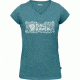 Fjallraven Logo Stamp Silhouette Logo T-Shirt Womens, Lagoon, XL F89982-506-XL