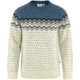 Fjallraven Ovik Knit Sweater - Mens, Chalk White-Indigo Blue, Extra Large, F81829-113-534-XL